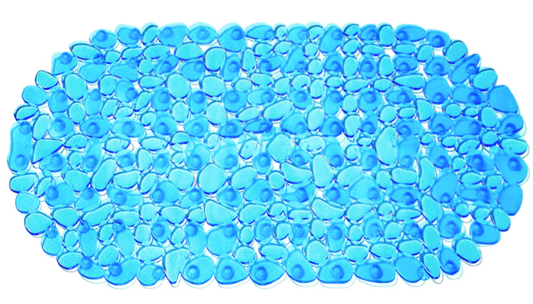Коврик противоскользящий в ванну ГАЛЬКА овальный  / 4 цвета в уп. SUNSTEP™(39-771)