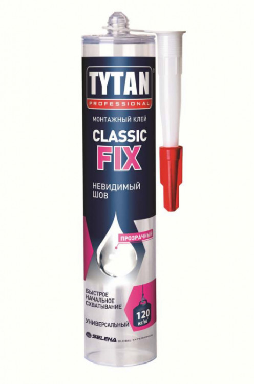 Клей монтажный TYTAN Professional Classic Fix , прозрачный 310 мл 62949