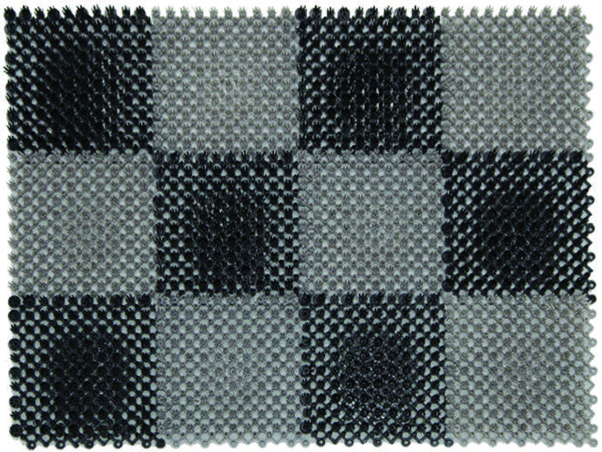 Коврик-травка 42х56 см черно-серая SUNSTEP™(71-003)