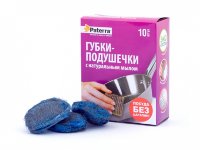 Губки-подушечки PATERRA с натуральным мылом металлические (406-029)